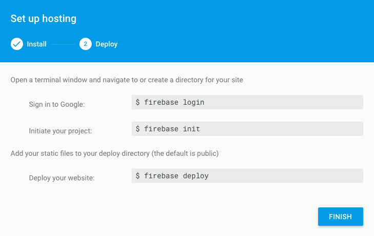 In a terminal window run firebase login and then run firebase init (You don’t need to type the $)