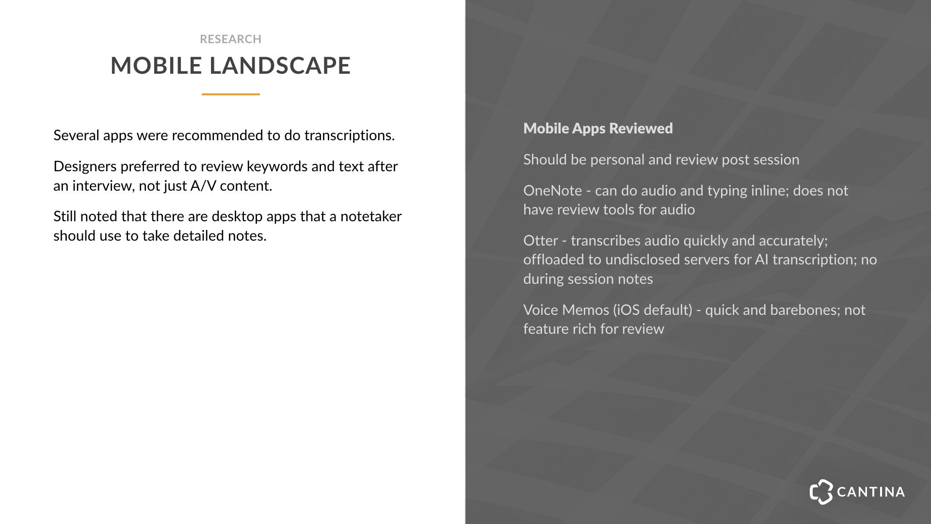 mobile landscape research